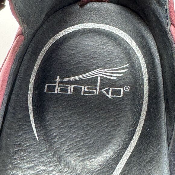 Dansko Pink Suede Mary Jane Ankle Strap Clogs Wedges Shoes Sz EU 40 (US 9.5-10) - Picture 10 of 13